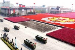 Una parata militare a Pyongyang